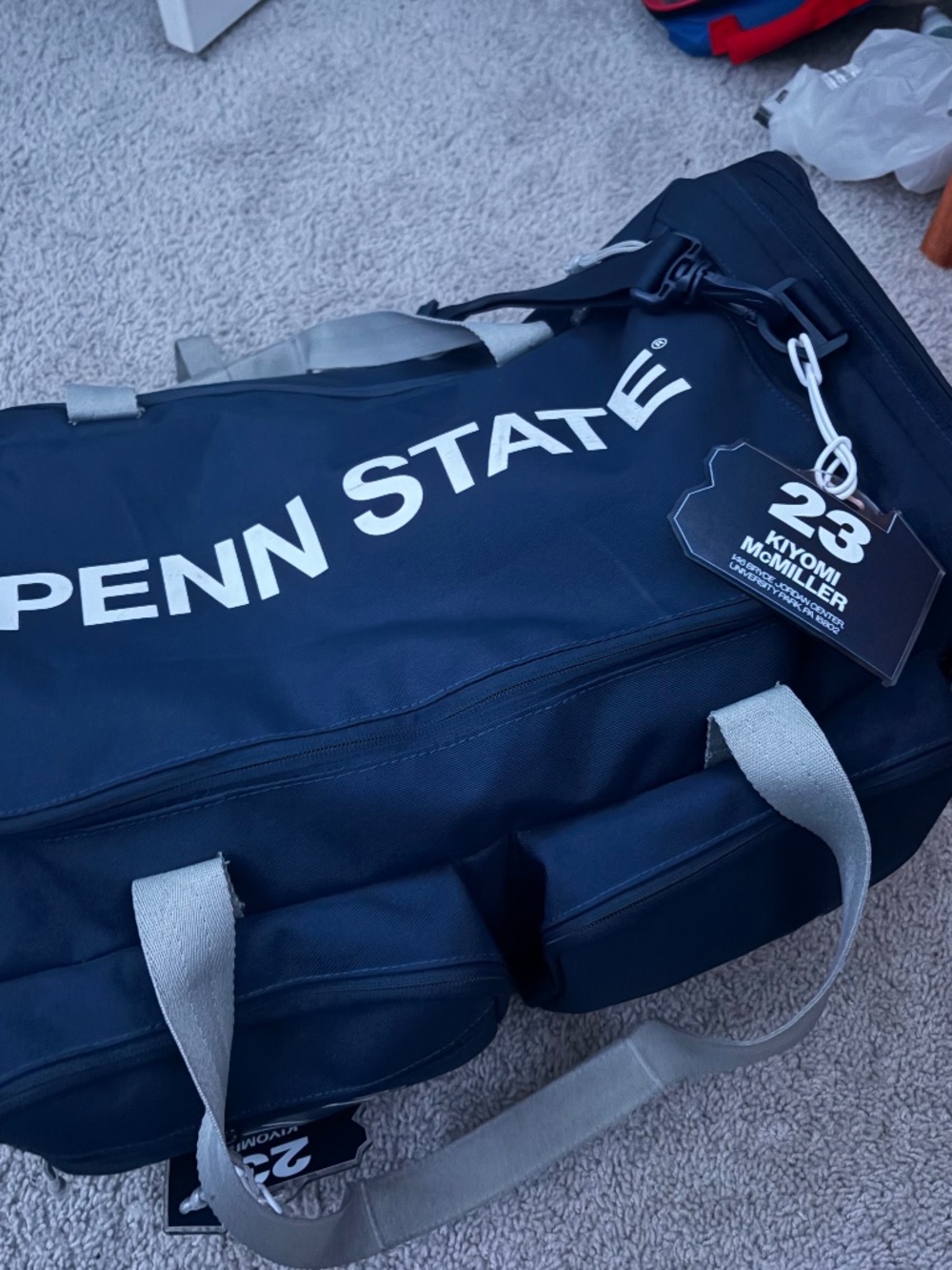 Penn state duffle bag (Kiyomi McMiller) (BUNDLE)